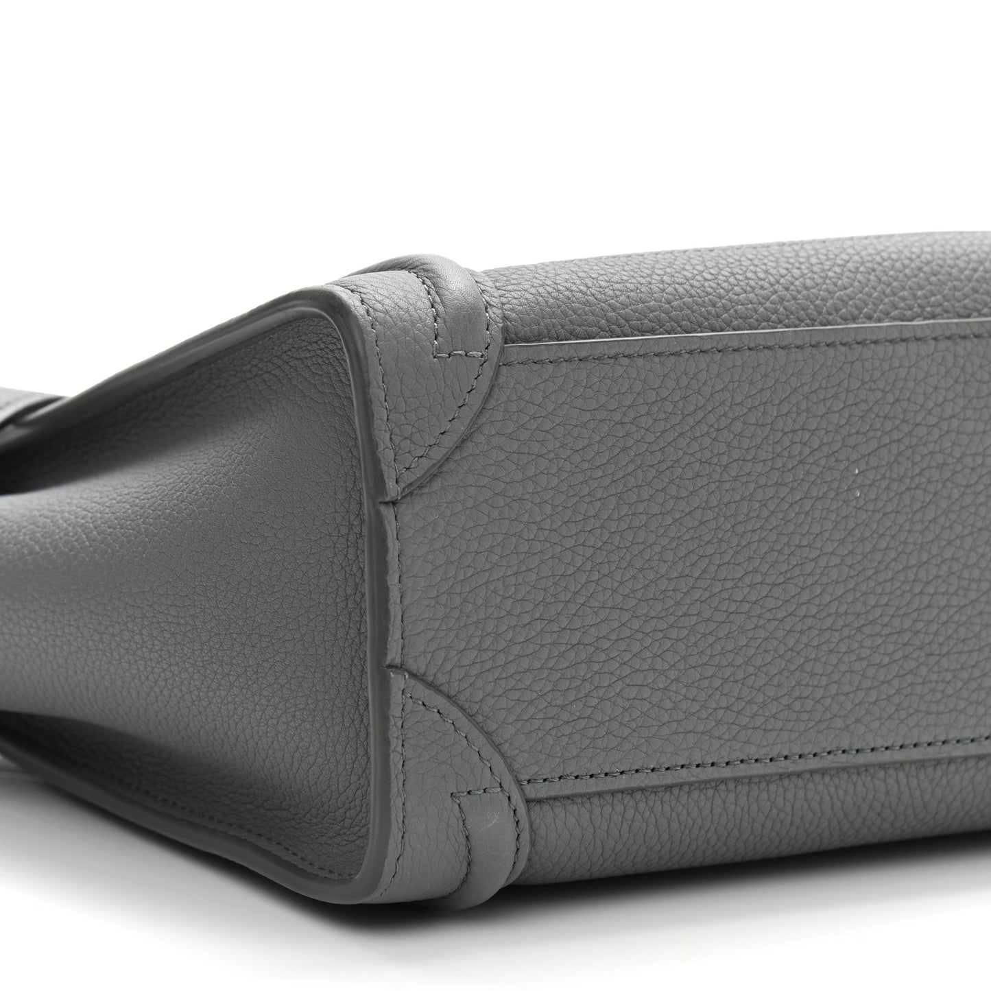 Baby Drummed Calfskin Nano Luggage Kohl