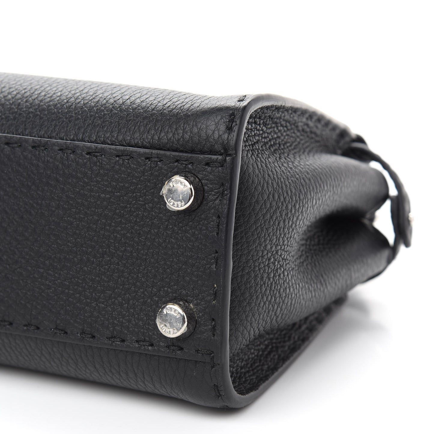 Cuoio Romano Selleria Bi-Color Mini Peekaboo Iconic Satchel Black Mou