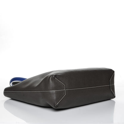 Hermes Taurillon Clemence Double Sens 36 Reversible Tote Graphite Bleu Electrique 4 of 8