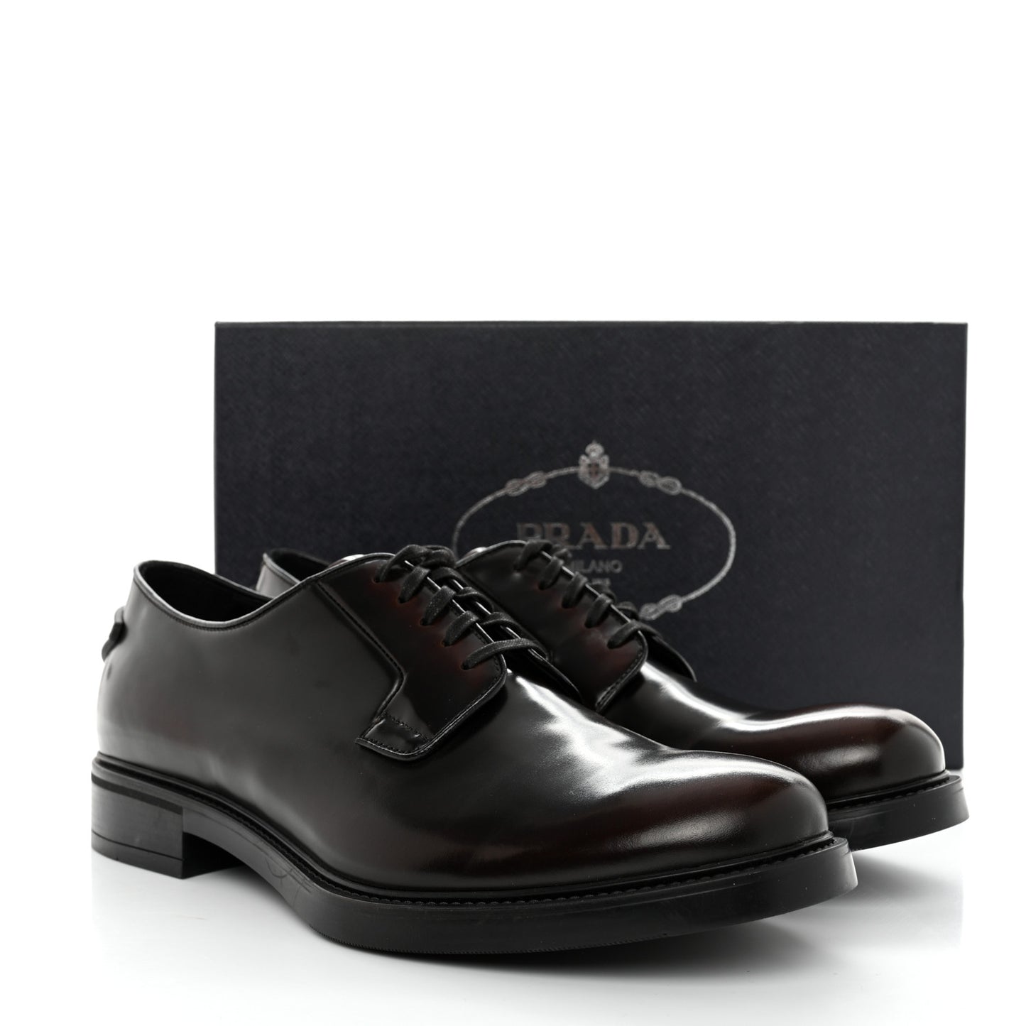 Spazzolato Lace Up Oxfords 10 Bruciato Fume