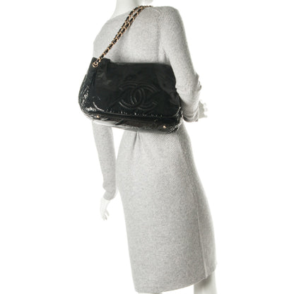 Chanel Vinyl XL Rock and Chain Flap Black 2 of 7