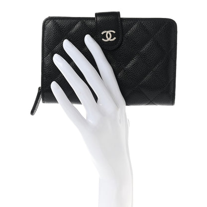 Chanel Caviar Quilted CC French Wallet Black 2 of 8