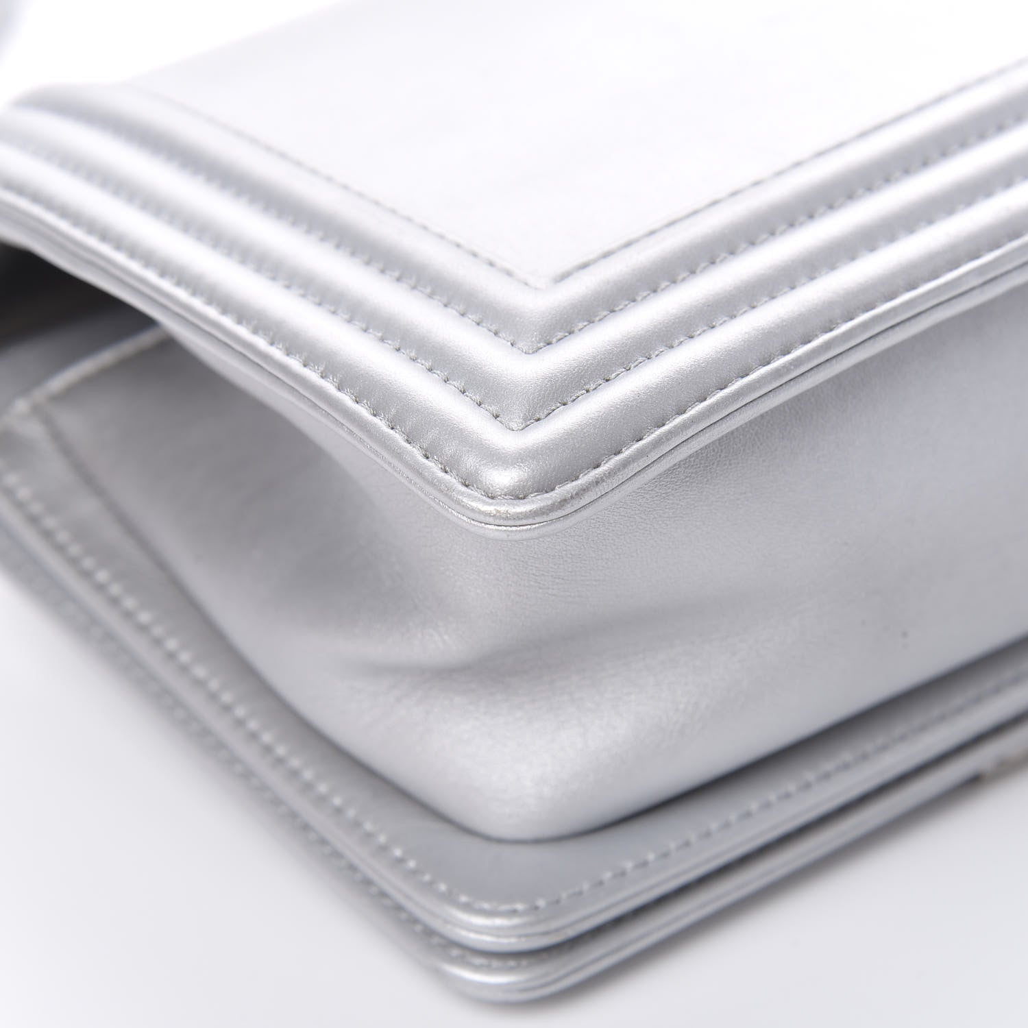 Chanel Metallic Lambskin LED Small Boy Flap Silver 12 of 17
