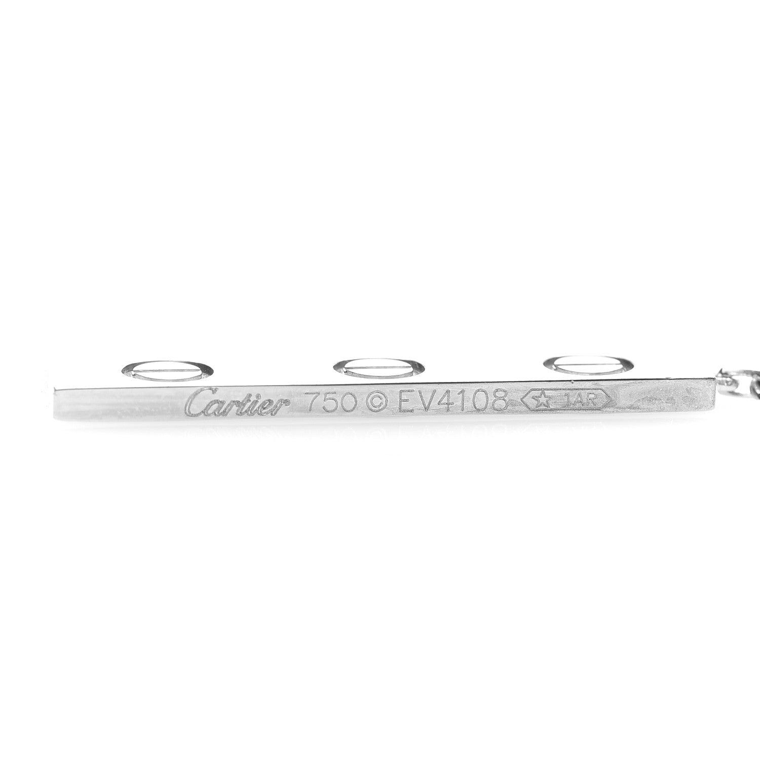 Cartier 18K White Gold LOVE Lariat Necklace 5 of 6