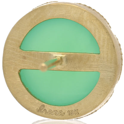 Irene Neuwirth 18K Yellow Gold Chrysoprase Classic Stud Earrings 4 of 4