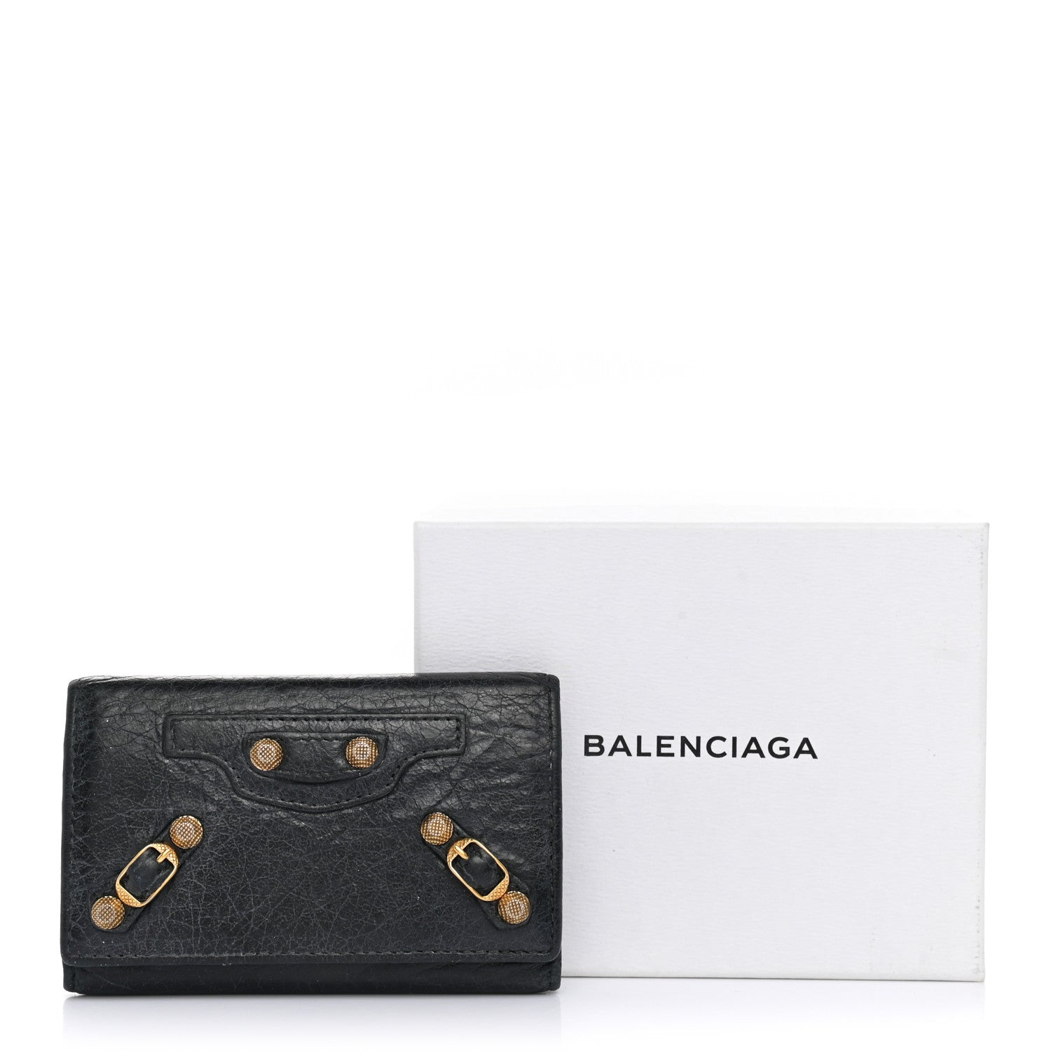 Balenciaga Agneau Giant 12 Gold Hardware Osaka Key Holder Black 13 of 13