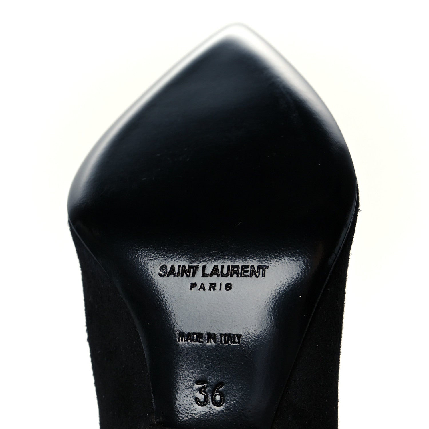 Saint Laurent Kid Scamosciato Niki 85 Wedge Booties 36 Black 8 of 10