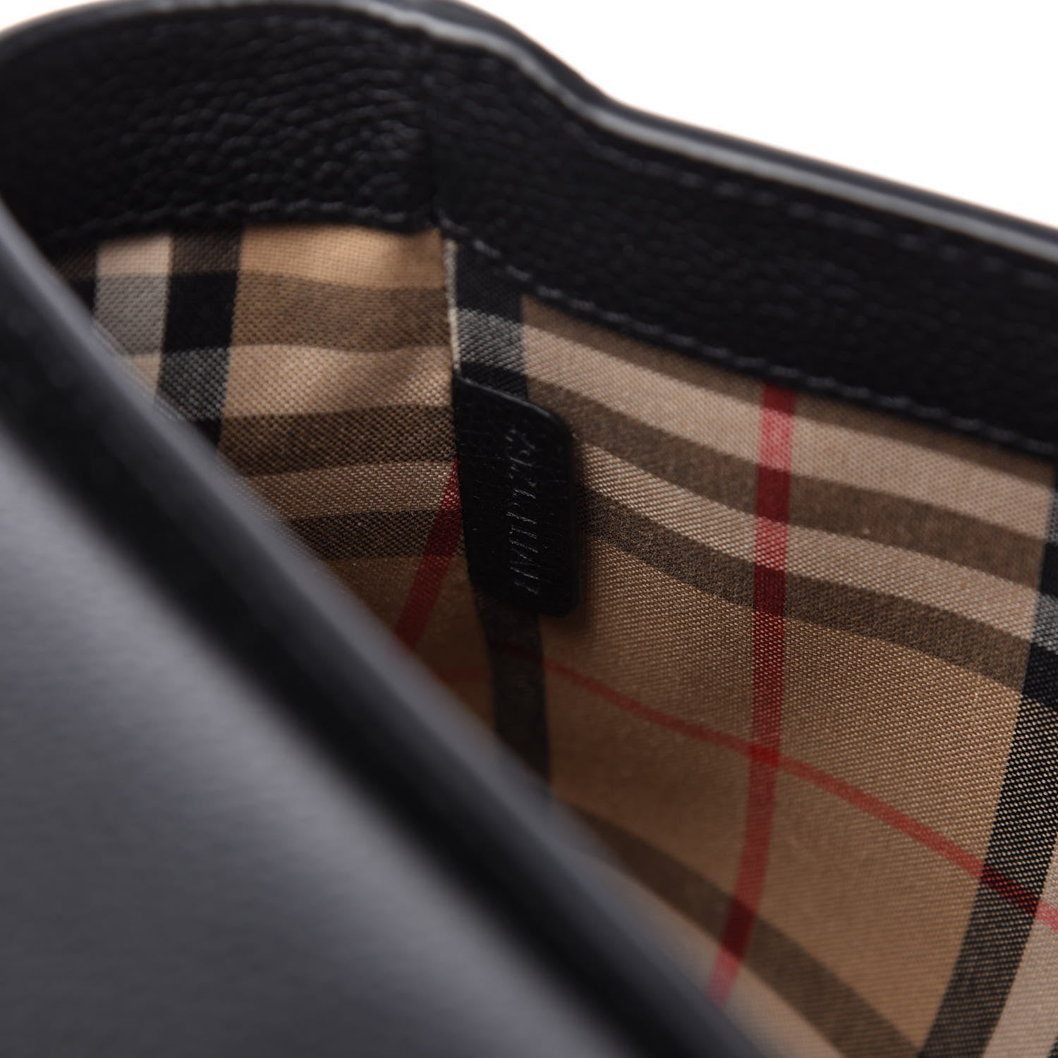 Burberry Grainy Calfskin Vintage Check Note Crossbody Bag Black 9 of 11