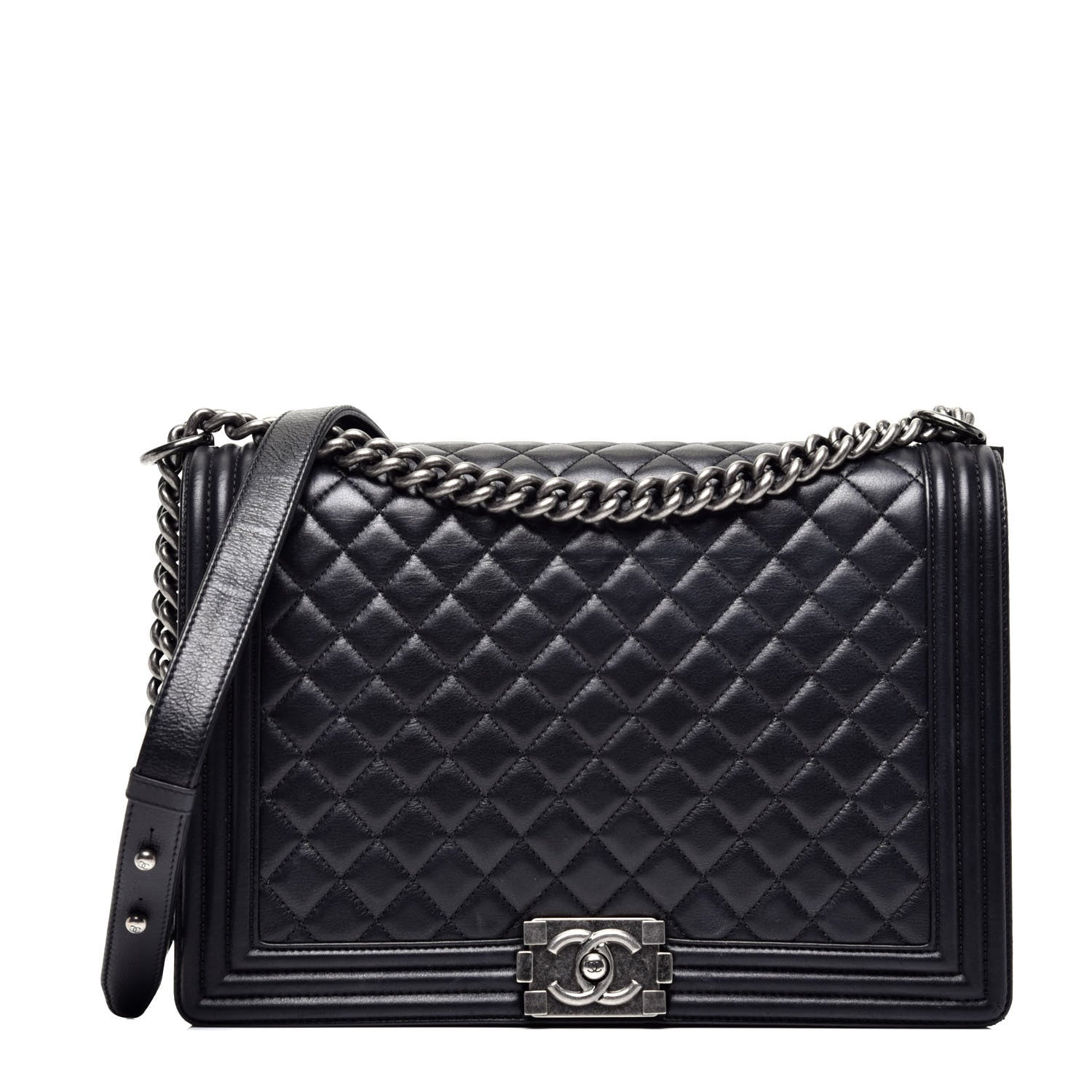 Chanel Calfskin Quilted Large Boy Flap Black 1 of 10