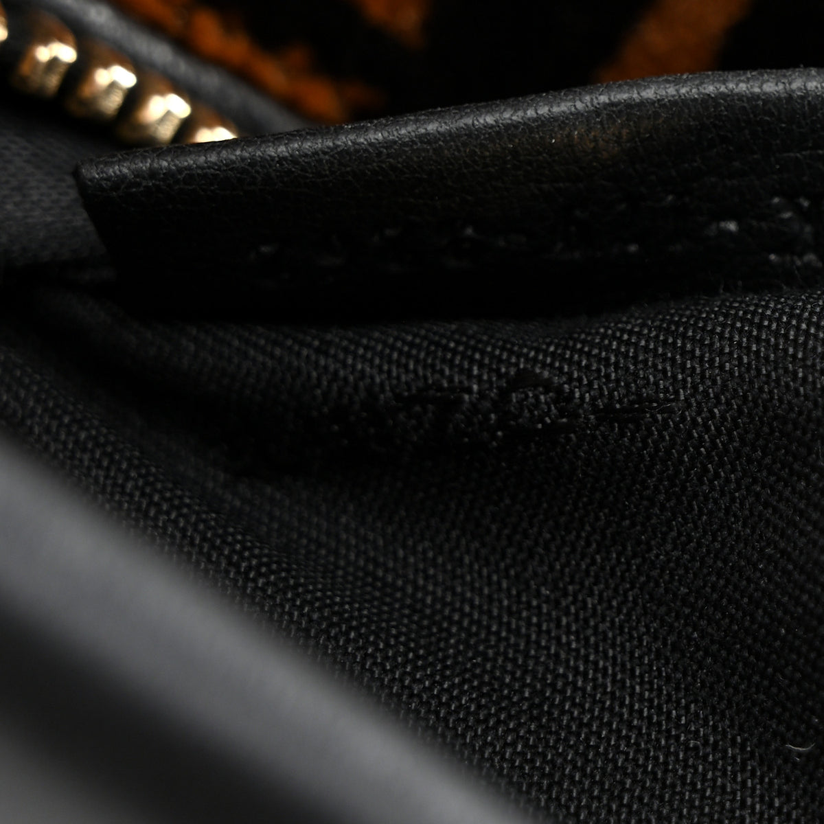 Fendi Mink Velvet Vitello Seta Inlaid Medium Peekaboo Iconic Satchel Tobacco Moro Black 8 of 13
