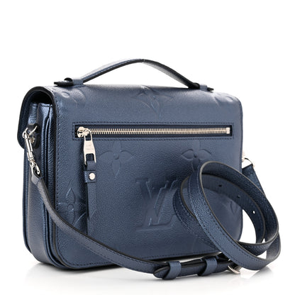 Louis Vuitton Metallic Empreinte Monogram Giant Pochette Metis Navy Nacre 3 of 10