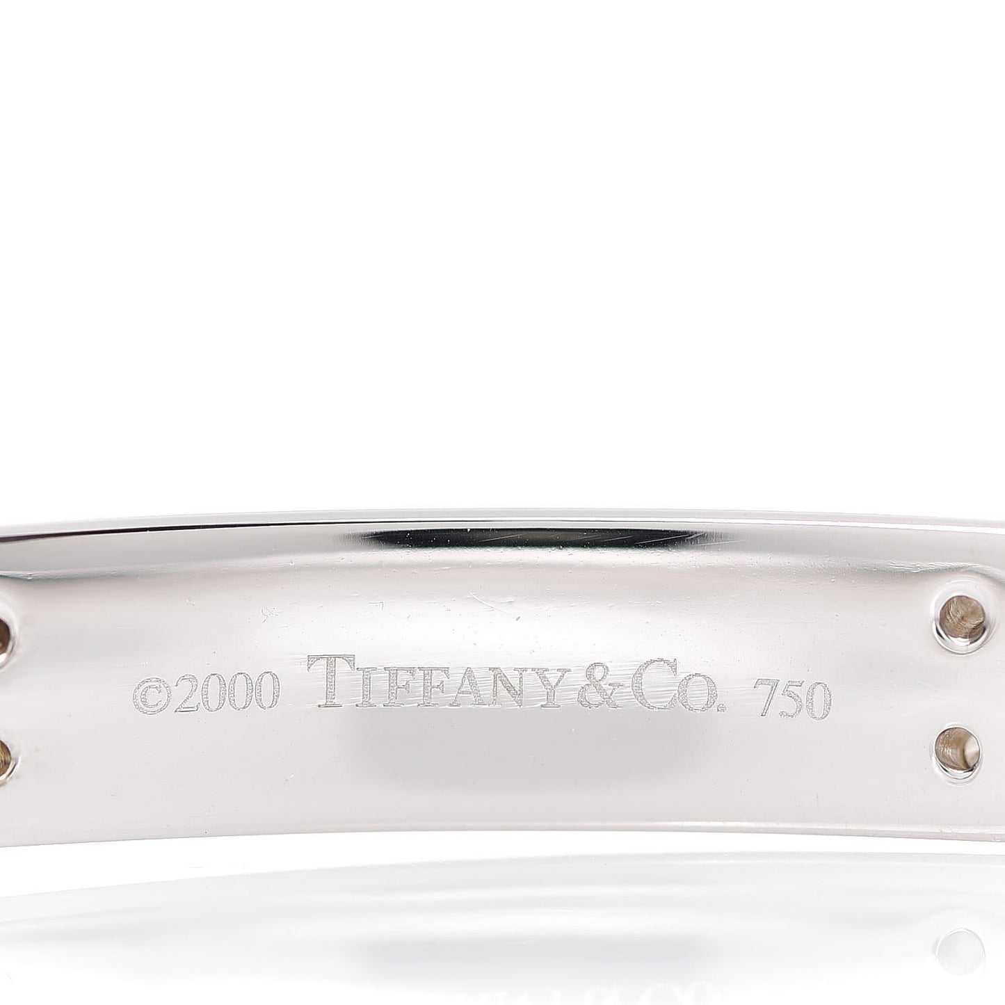 18K White Gold Diamond Streamerica Bangle Bracelet