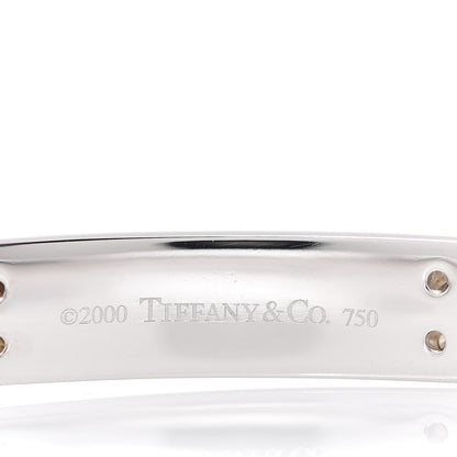 Tiffany 18K White Gold Diamond Streamerica Bangle Bracelet 4 of 5