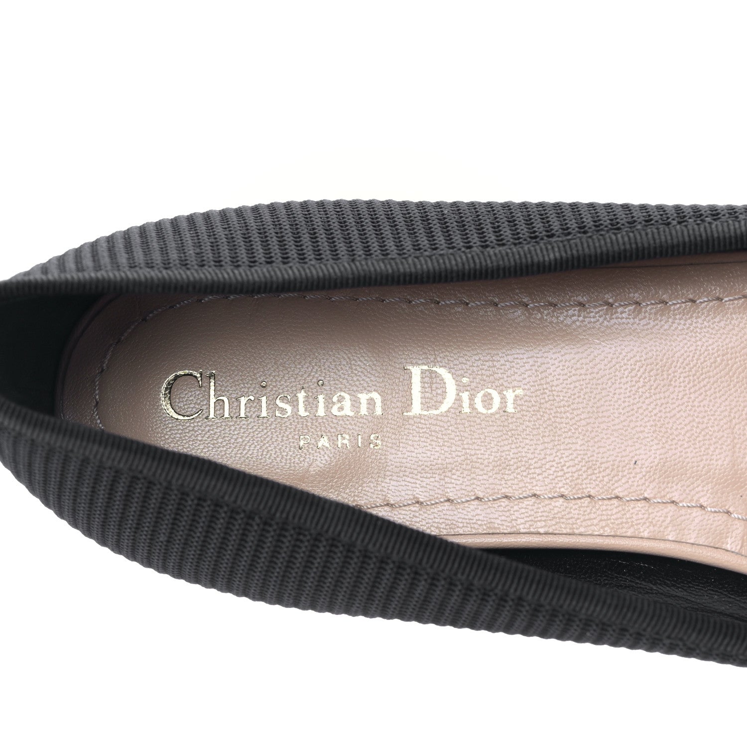 Christian Dior Fabric Ribbon Embroidered J'Adior Ballet Flats 40 Black 7 of 8