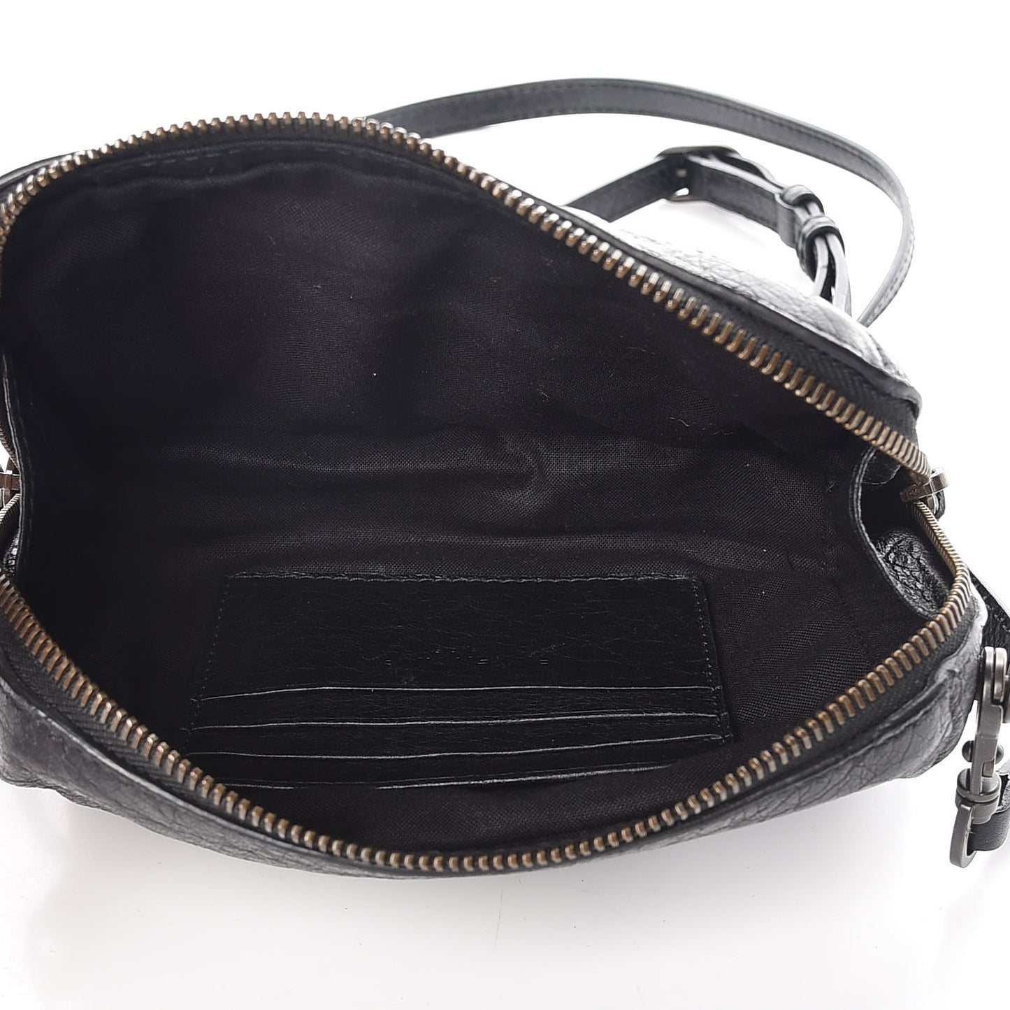 Agneau Classic Hardware XS Reporter Crossbody Black