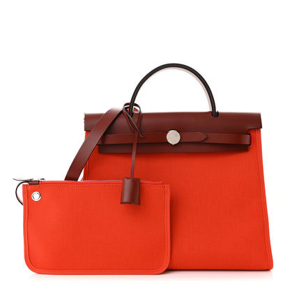 Hermes Vache Hunter Toile Herbag Zip 31 Capucine 1 of 12