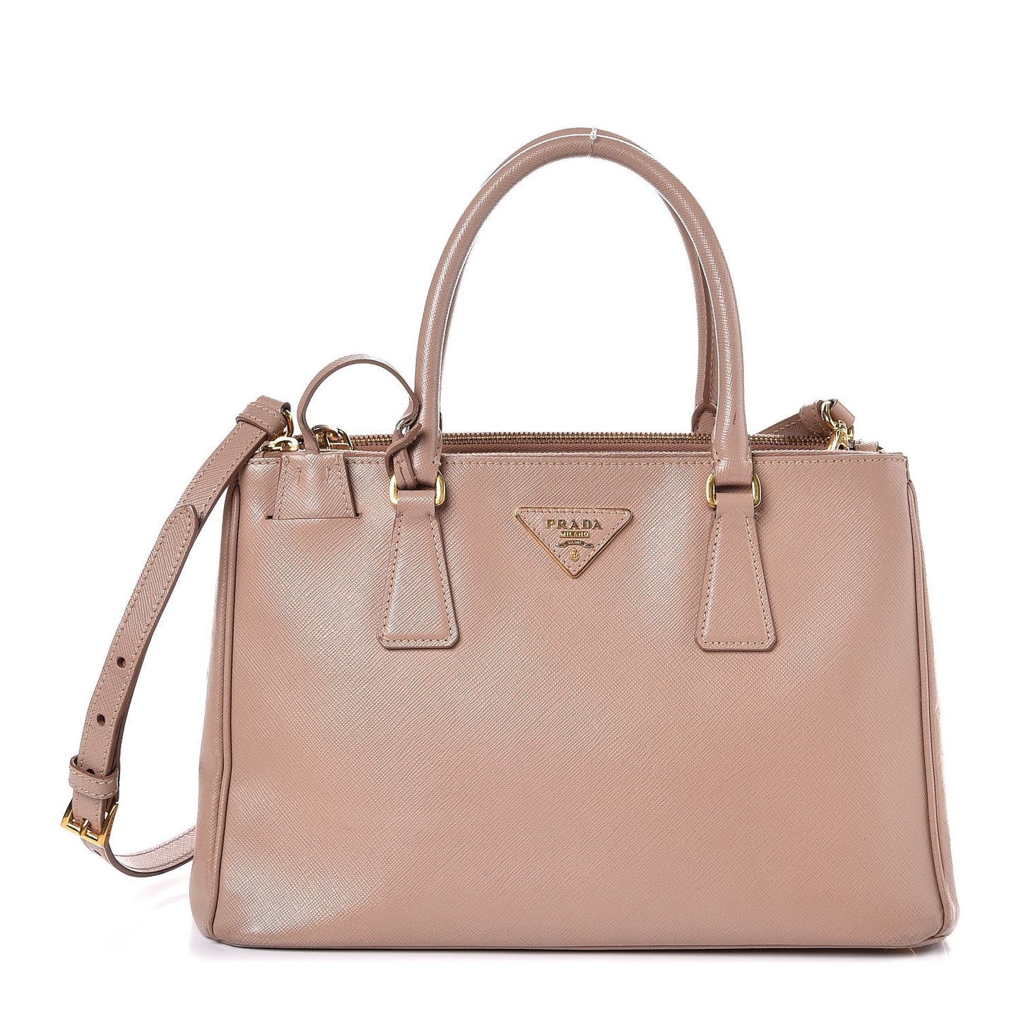 Saffiano Small Galleria Double Zip Tote Cammeo