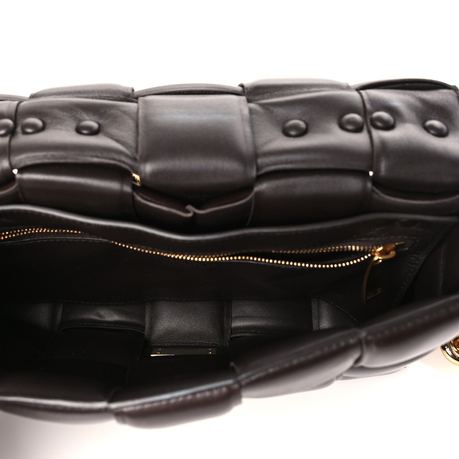 Bottega Veneta Lambskin Maxi Intreccio Padded Chain Cassette Crossbody Bag Fondant 5 of 9