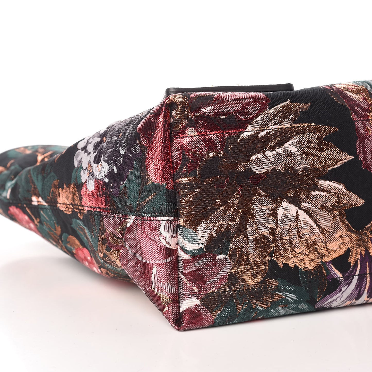 Jacquard Floral Stampa Iguana Amore Tote Black Multicolor