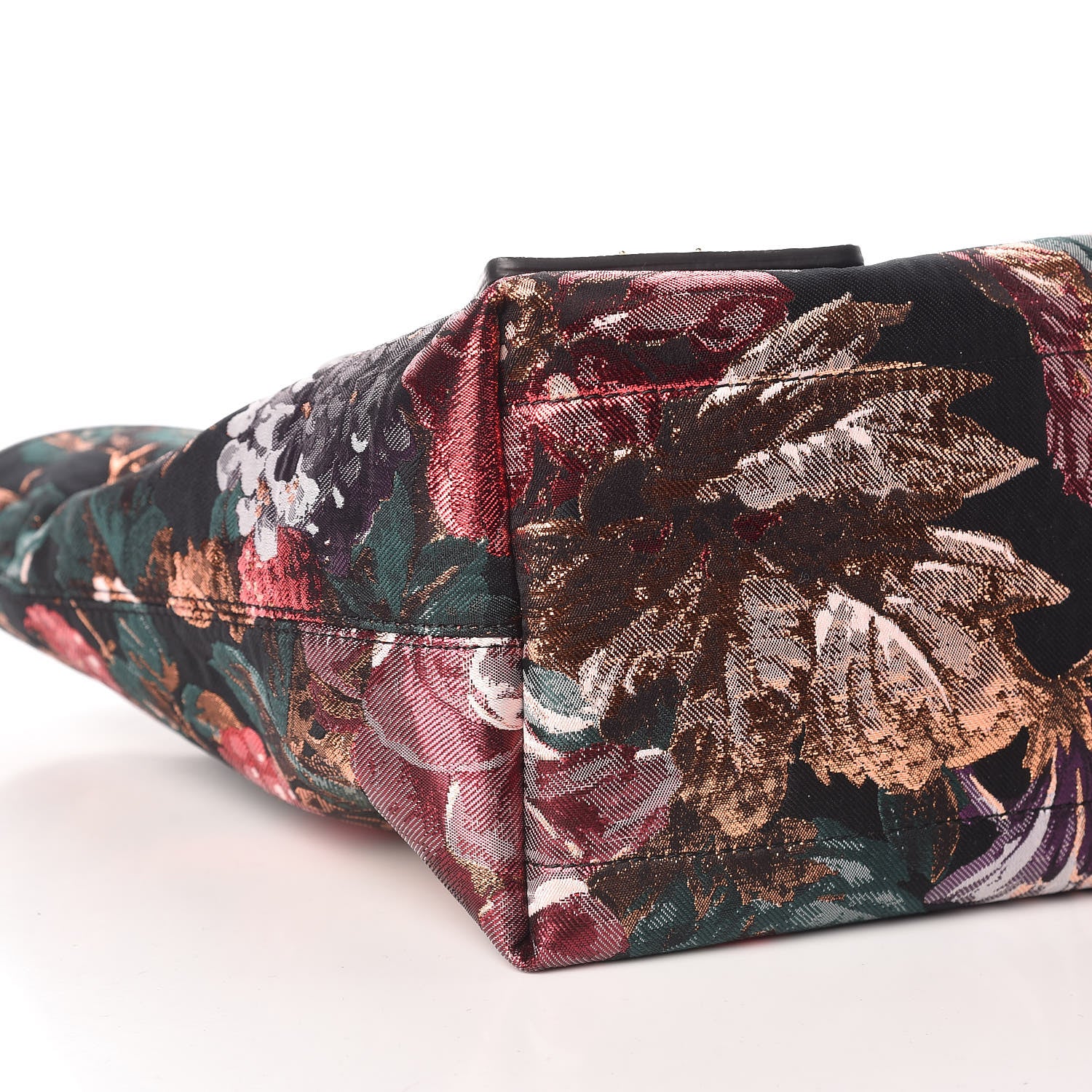 Dolce & Gabbana Jacquard Floral Stampa Iguana Amore Tote Black Multicolor 6 of 9
