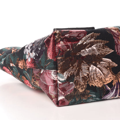 Dolce & Gabbana Jacquard Floral Stampa Iguana Amore Tote Black Multicolor 6 of 9