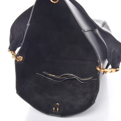 Celine Soft Grained Calfskin Sangle Bucket Bag Black 5 of 6