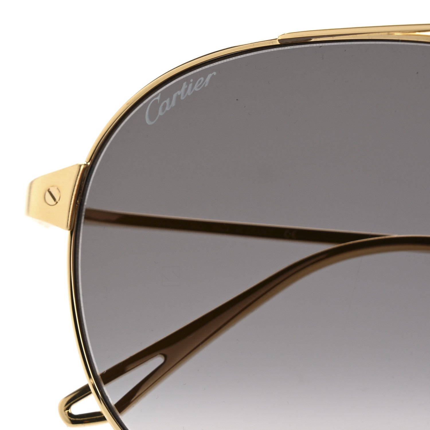Cartier Santos Aviator Sunglasses CT0298S Gold Grey 7 of 8