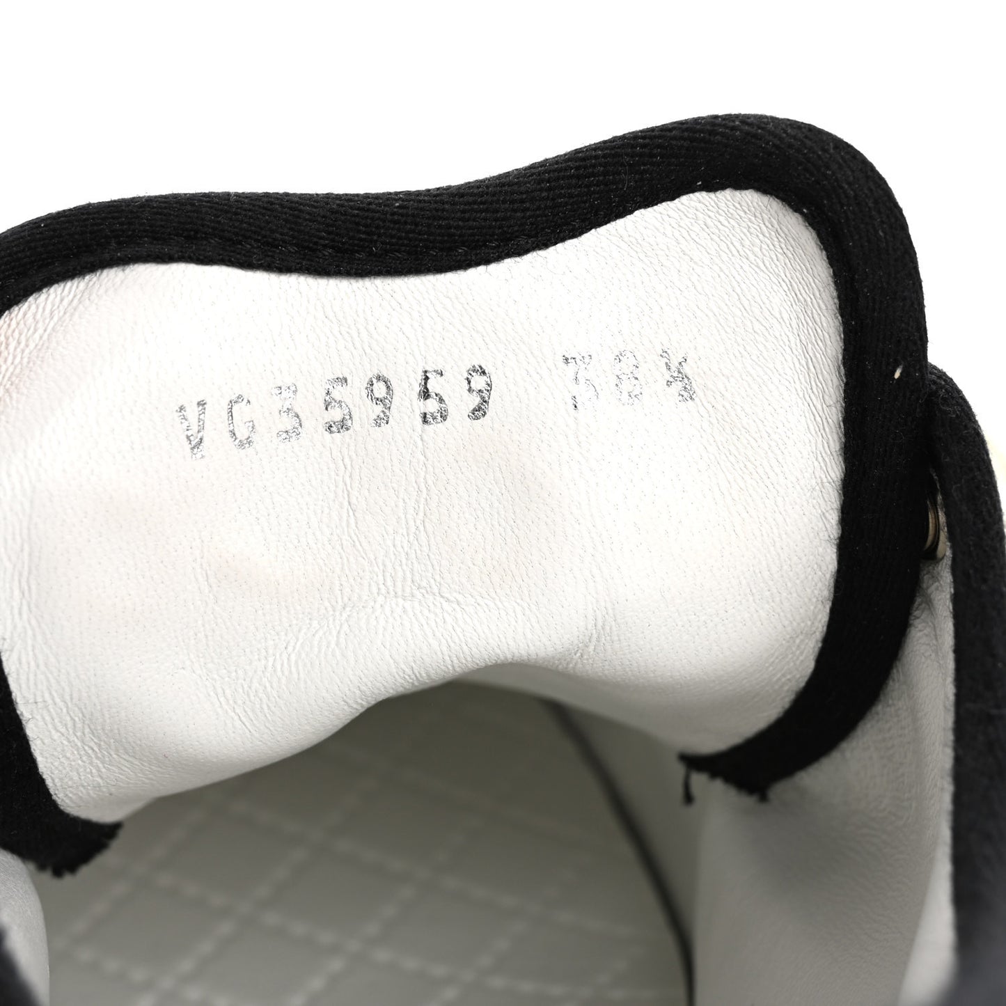 Printed Fabric Low Top Logo Sneakers 38.5 White Black