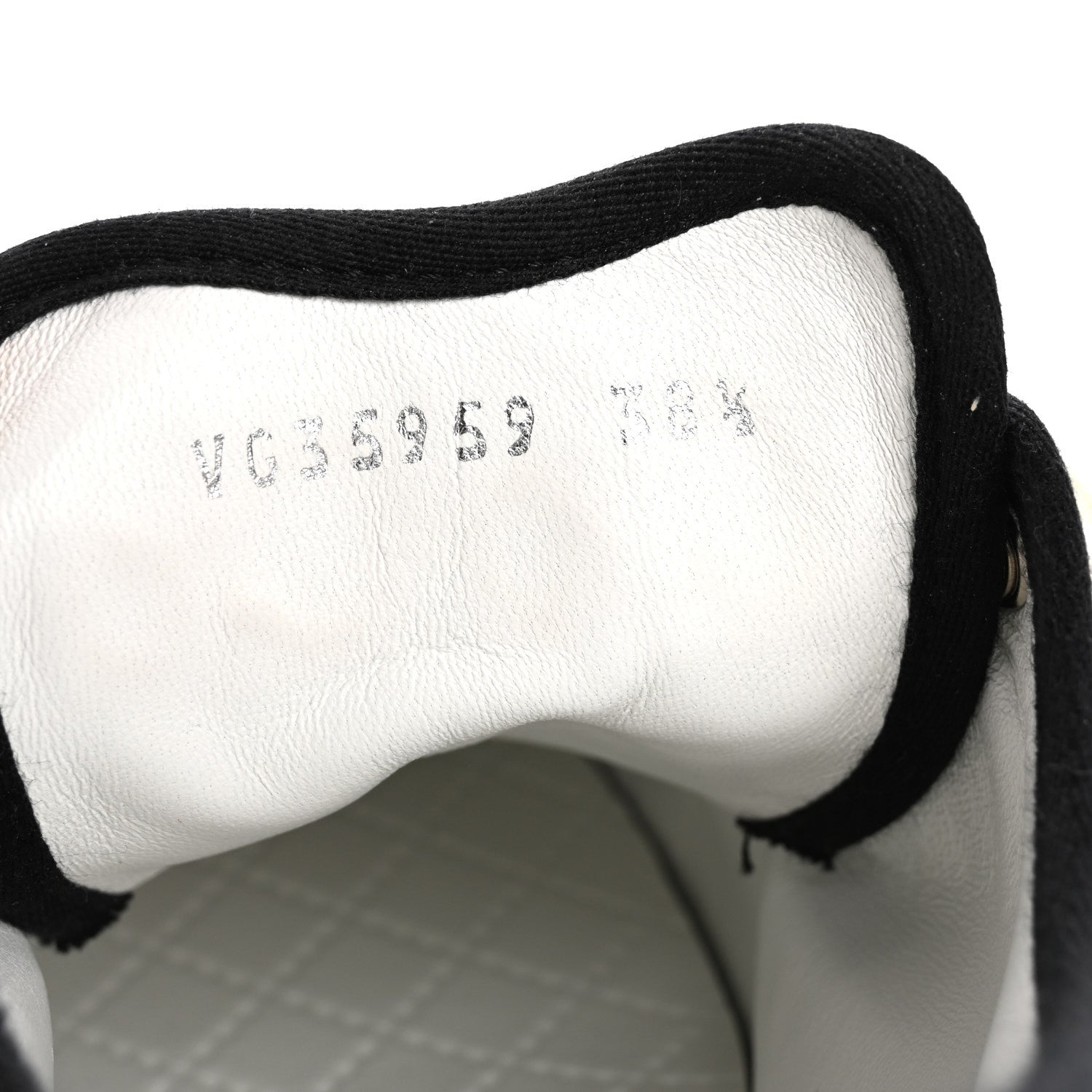 Chanel Printed Fabric Low Top Logo Sneakers 38.5 White Black 9 of 10