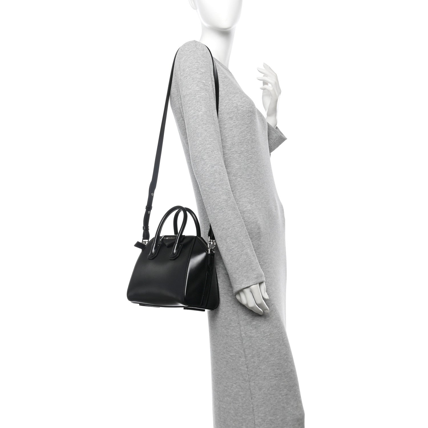Givenchy Shiny Lord Calfskin Mini Antigona Black 2 of 10