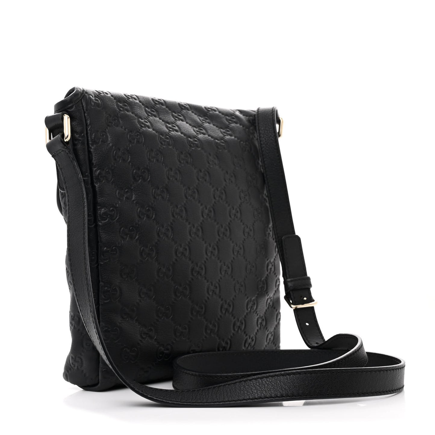 Guccissima Small Flap Messenger Bag Black