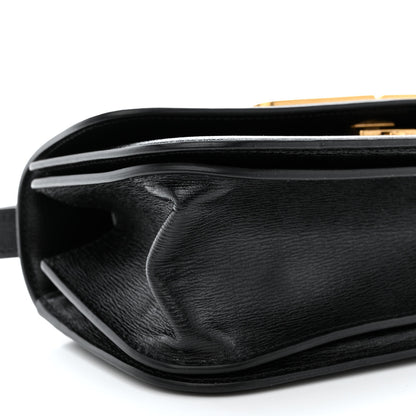 Balenciaga Calfskin Stripe Embossed Small Gossip Bag Black 9 of 14