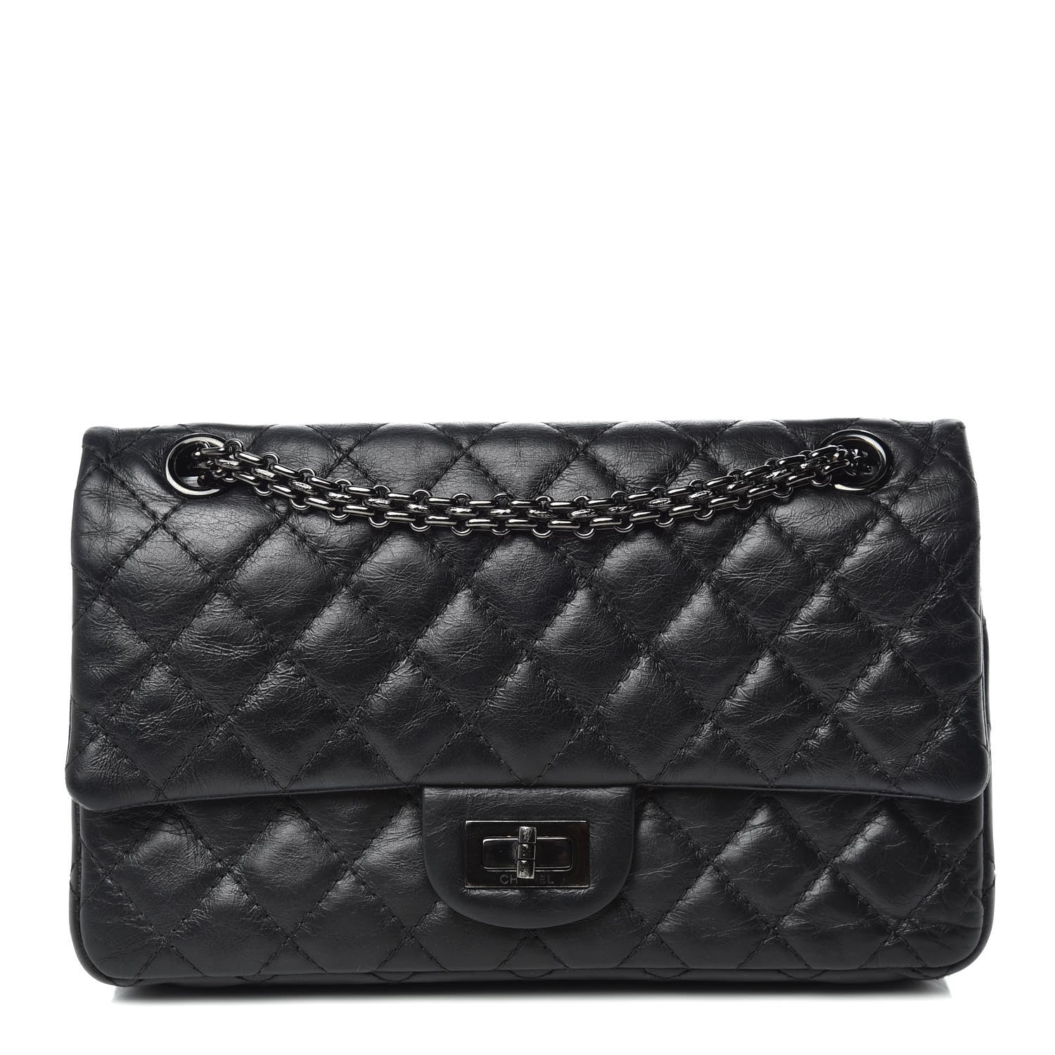 Chanel Aged Calfskin Quilted 2.55 Reissue 225 Flap So Black 1 of 13