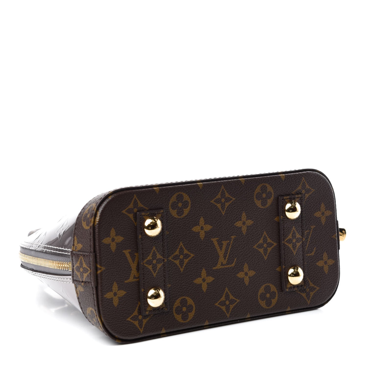 Louis Vuitton Vernis Monogram Alma BB Taupe Metallise 4 of 10