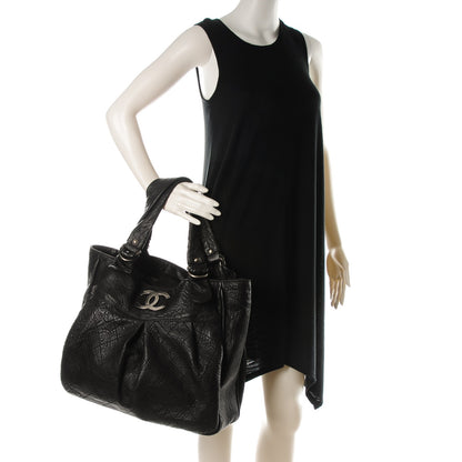Chanel Distressed Lambskin Le Marais Tote Black 2 of 9