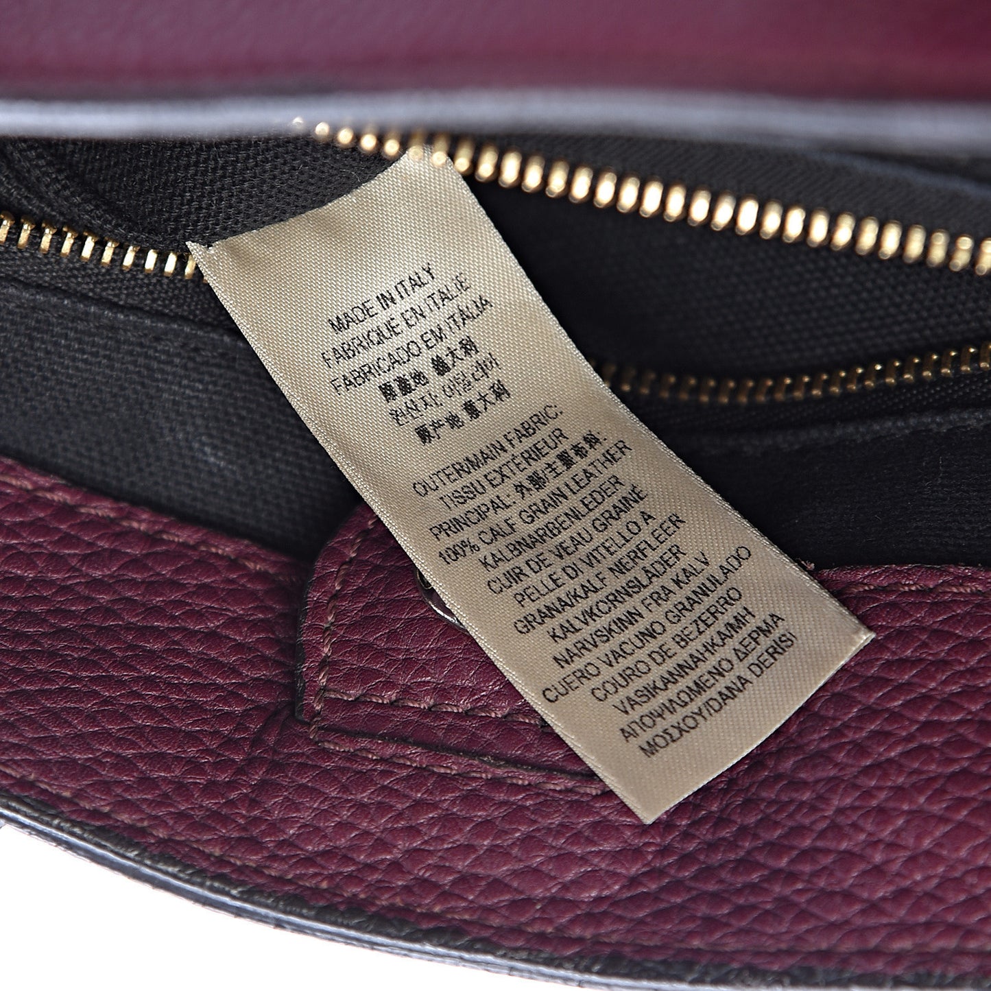 Grainy Calfskin House Check Small Banner Tote Elderberry