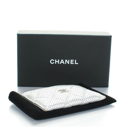 Chanel Perforated Lambskin Quilted Card Holder Light Silver 4 of 8