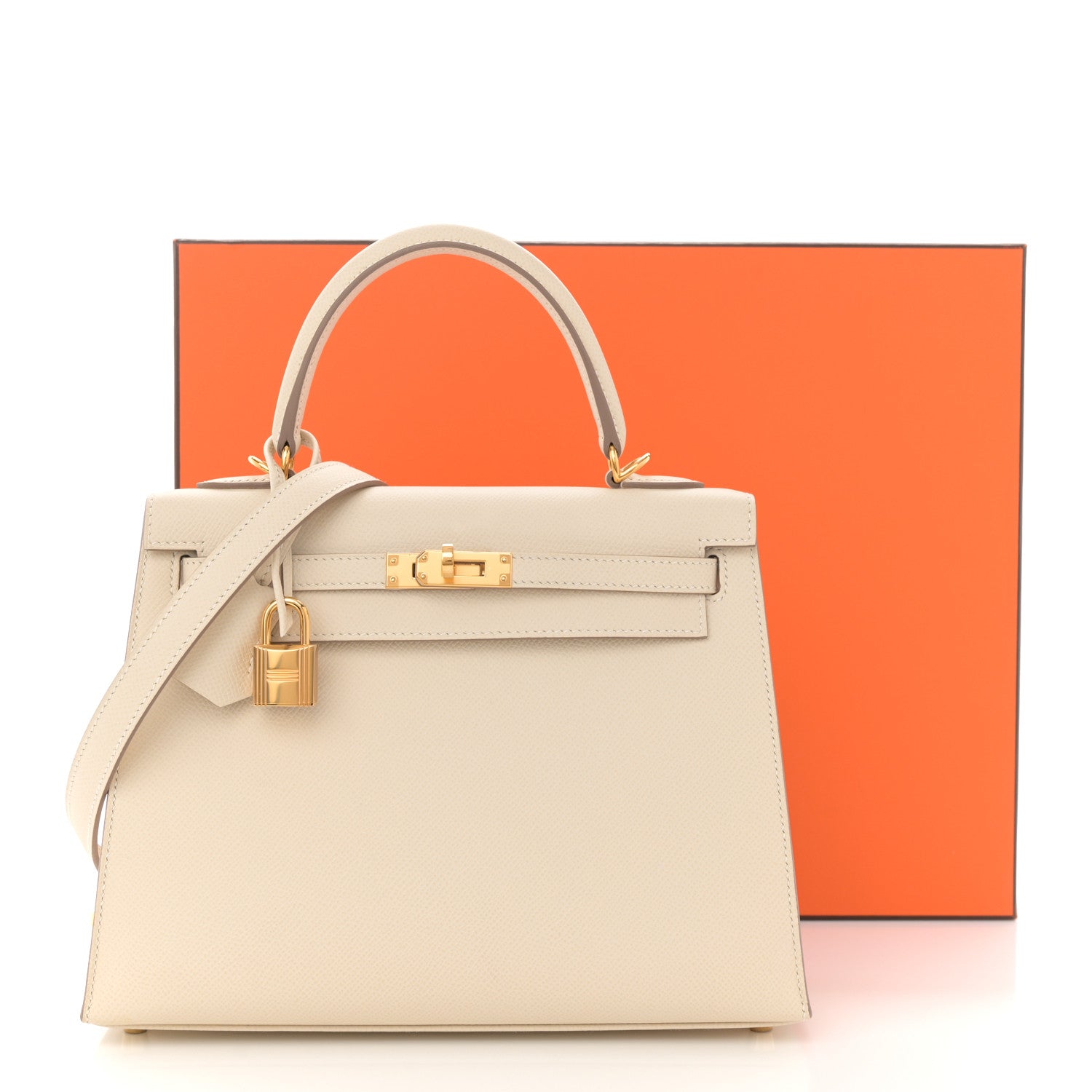 Hermes Epsom Kelly Sellier 25 Craie 11 of 11