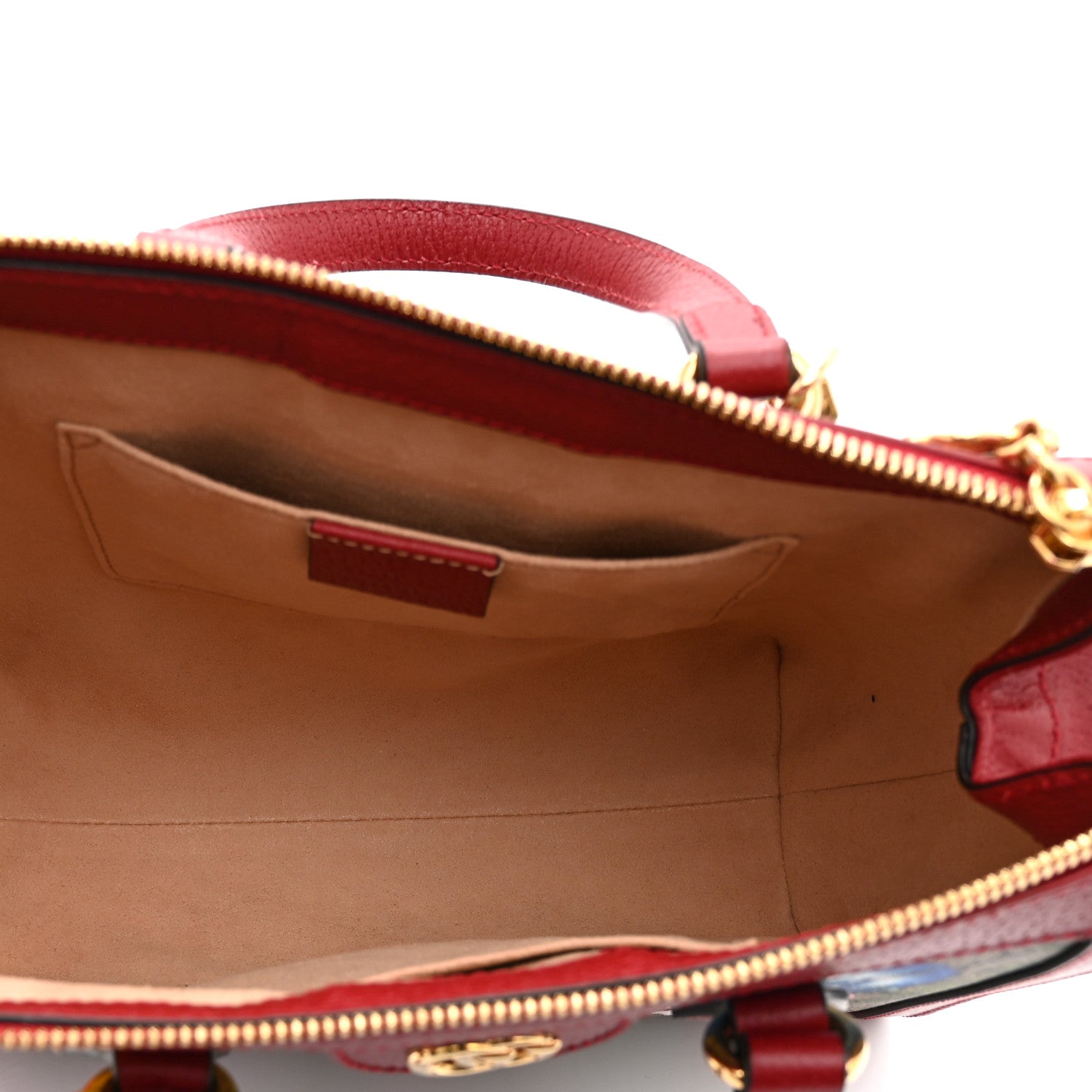 Gucci GG Supreme Monogram Flora Web Small Ophidia Tote Bag Red
