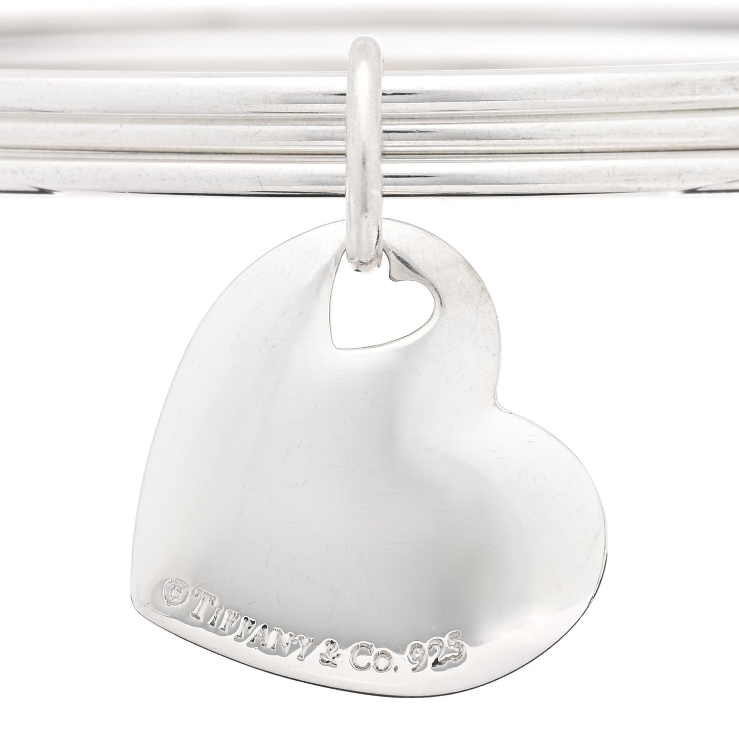 Sterling Silver Heart Triple Bangle Bracelet