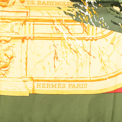 Hermes Silk La Fontaine De Bartholdi Scarf 90 3 of 7