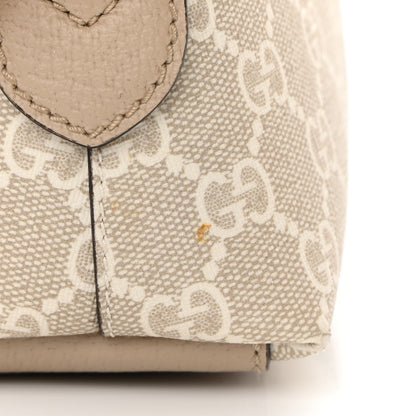 Gucci GG Supreme Monogram Textured Dollar Calfskin Web Small Ophidia Dome Shoulder Beige Mystic White Oatmeal 12 of 14
