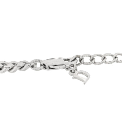 Christian Dior Crystal Logo ID Chain Bracelet Silver 4 of 4