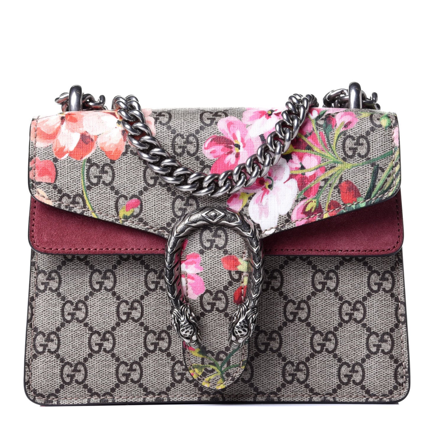 GG Supreme Monogram Blooms Mini Dionysus Shoulder Bag Beige Multicolor Dry Rose