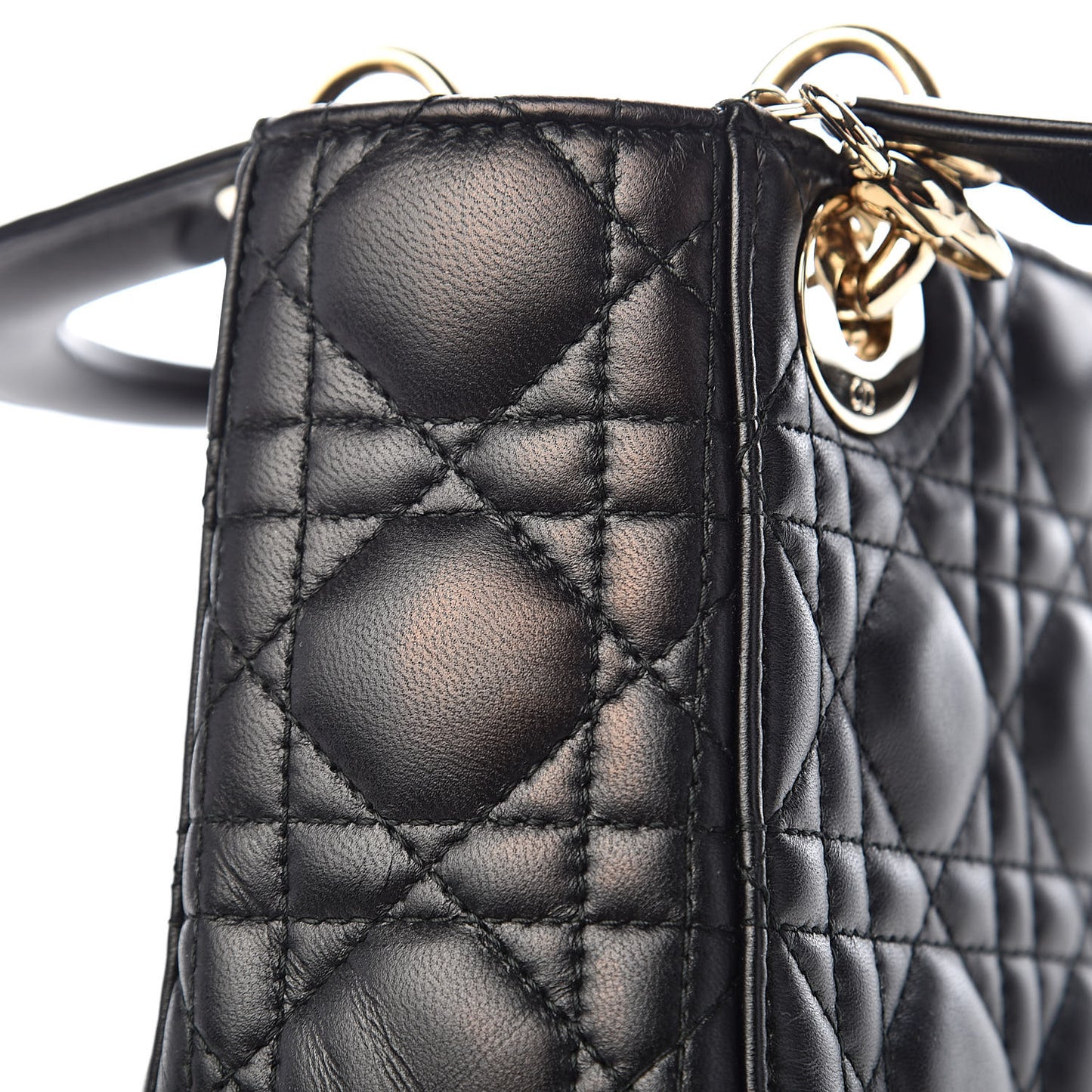 Lambskin Cannage Mini Lady Dior Black