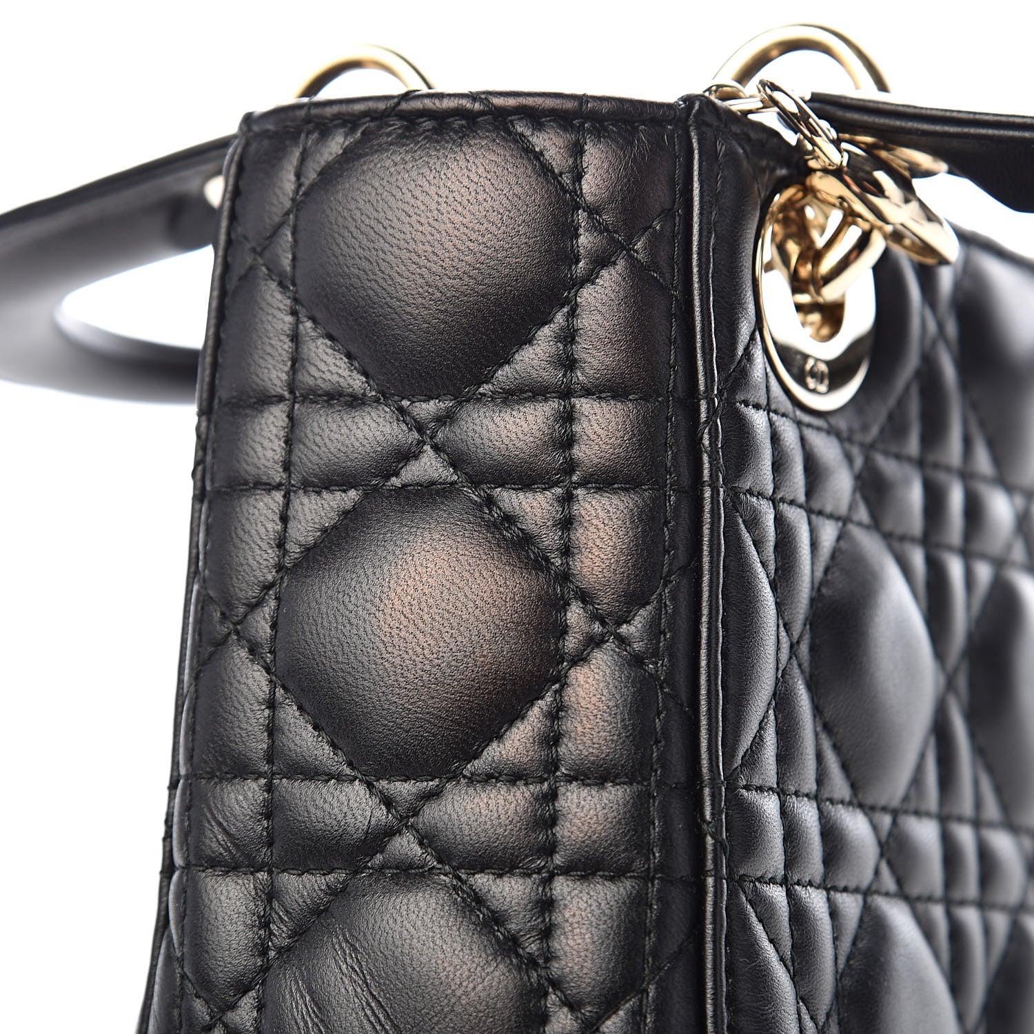 Christian Dior Lambskin Cannage Mini Lady Dior Black 10 of 13