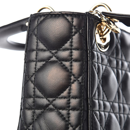 Christian Dior Lambskin Cannage Mini Lady Dior Black 10 of 13