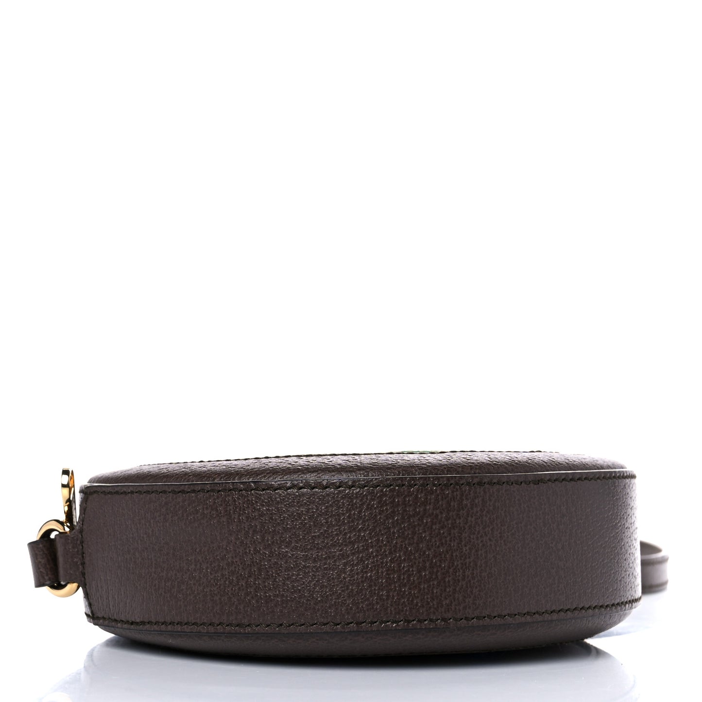 GG Supreme Monogram Equestrian Web Mini Ophidia Round Shoulder Bag Brown