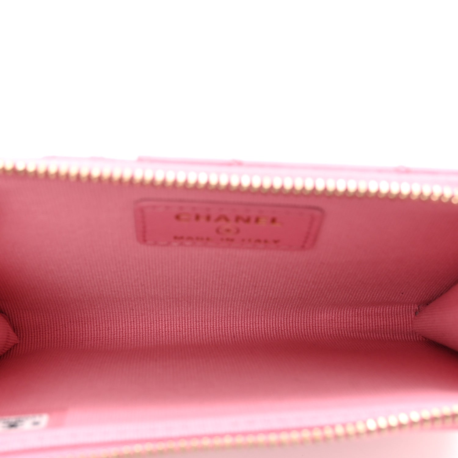 Chanel Lambskin Quilted CC Zip Around Card Holder Pink 5 of 9