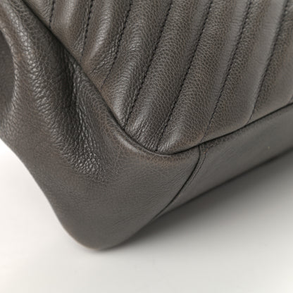 Saint Laurent Calfskin Matelasse Chevron Monogram Large College Satchel Light Coal 12 of 18